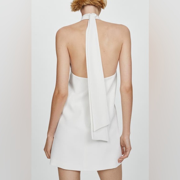 NWOT Mango Bobiet Halter Dress in Natural White - Picture 2 of 9
